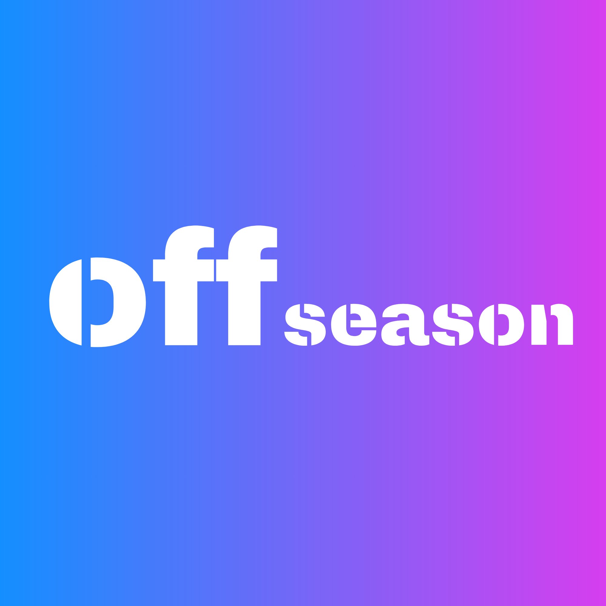 Horizontal white wordmark on gradient background